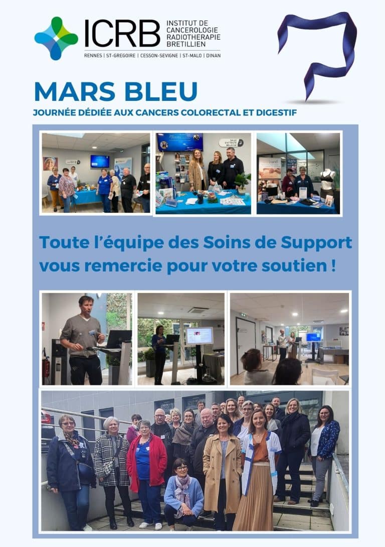 Sensibilisation cancer colorectal Clinique St Grégoire Rennes ICRB institut de cancerologie radiotherapie bretillien